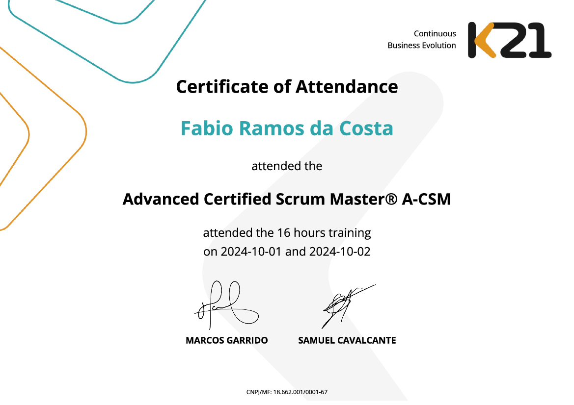 Certificado K21